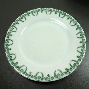 THOMAS Sevres tableware, plate flat deep, saucer, white decor green, individual parts antique #1 Untertasse