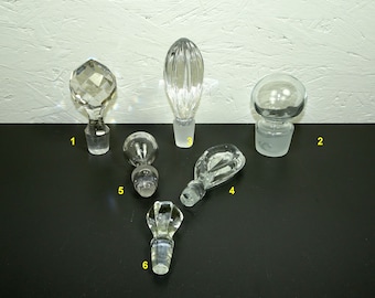 Kristall Flaschenstopfen Glas Stöpsel  Bleikristall  Flaschenverschlüsse Auswahl