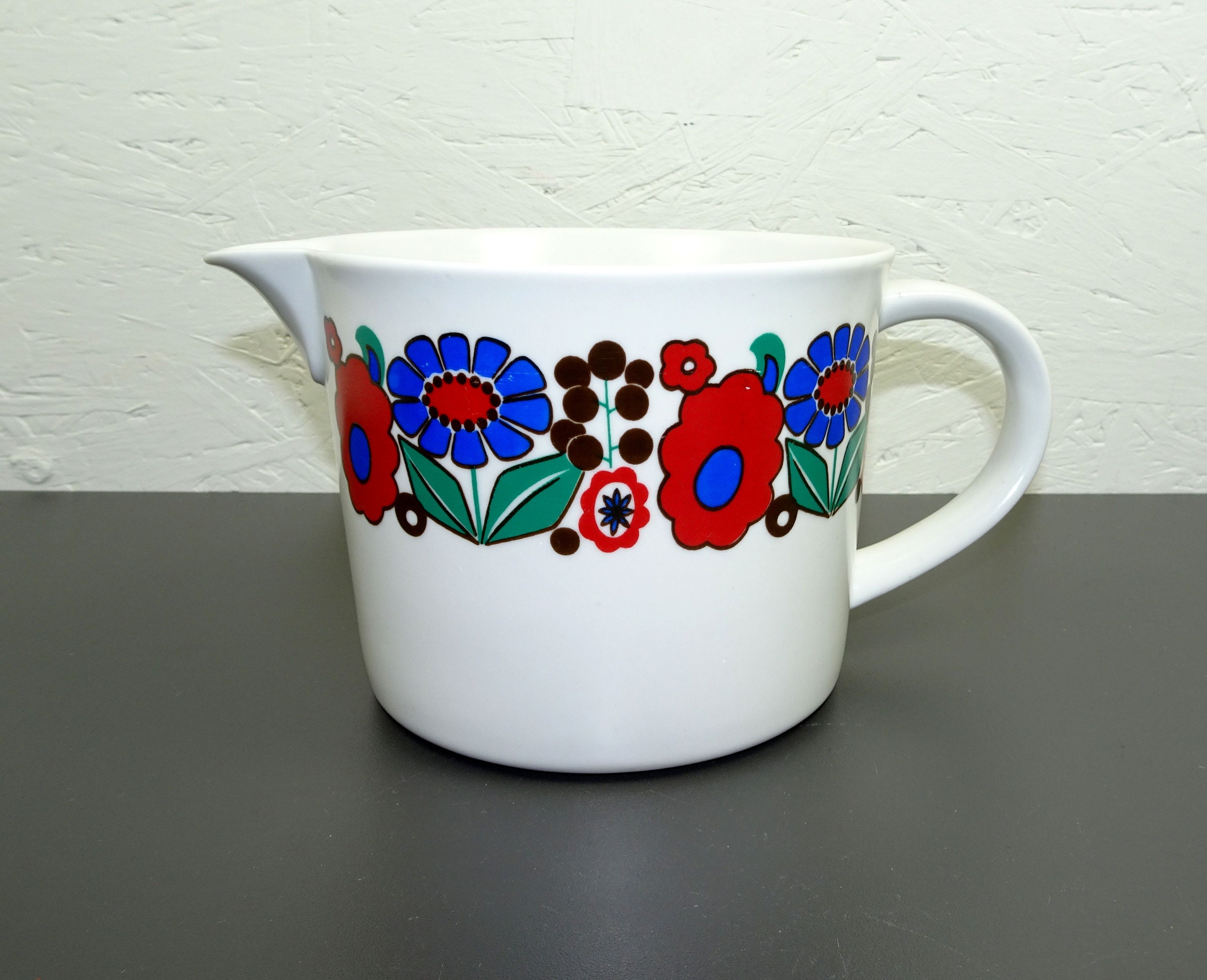 vintage 1970's Freiberg cordo flam GDR two floral oven