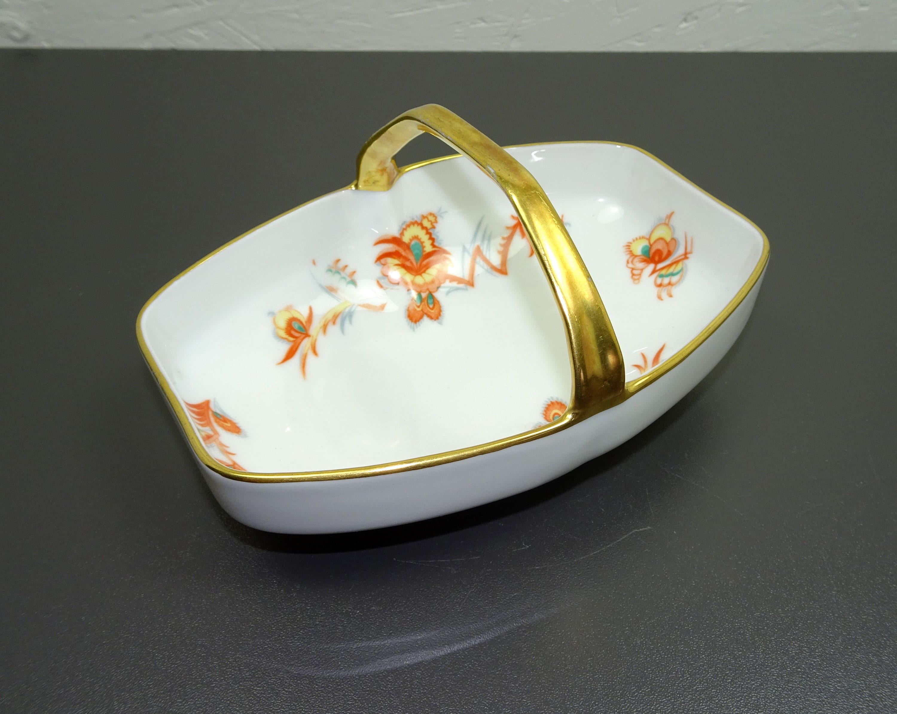 Thomas Bavaria Handle Basket Art Deco Approx. 1920 Decor LUNA 3864 Gerti Ruff