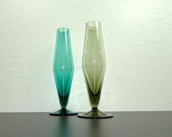 tall MCM vase, footed vase Mid Century Modern (99/98)