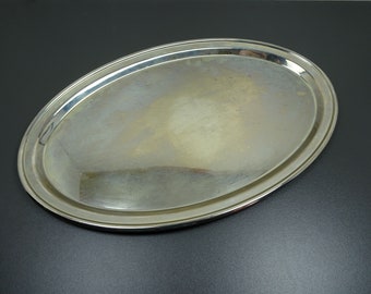 BRILLANT  Platte  Cromargan Servierplatte Teller flach Edelstahl Design 37x24x1,5cm 333g