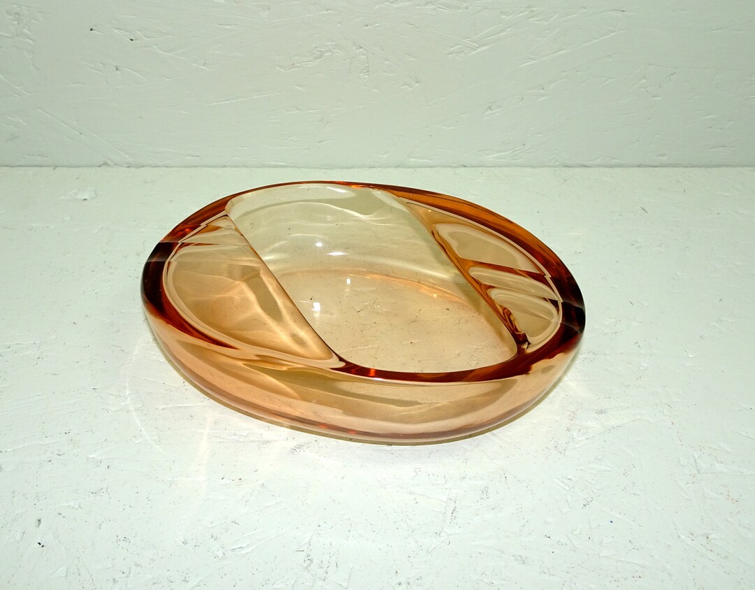 Rosalin Ashtray Pink Glass Ashtray Pressed Glass 455g HBT4/16/12 Cm Etsy