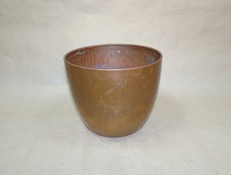copper Planter flower pot mid century MCM