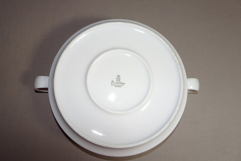 Terrine lid tin biscuit tin soup terrine WINTERLING 70s orange porcelain