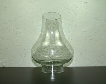 Lampenschirm Glas blasig  50er 60er Glasschirm Windlicht Lampenglas 406g Dm 13,5cm Höhe 18,5cm