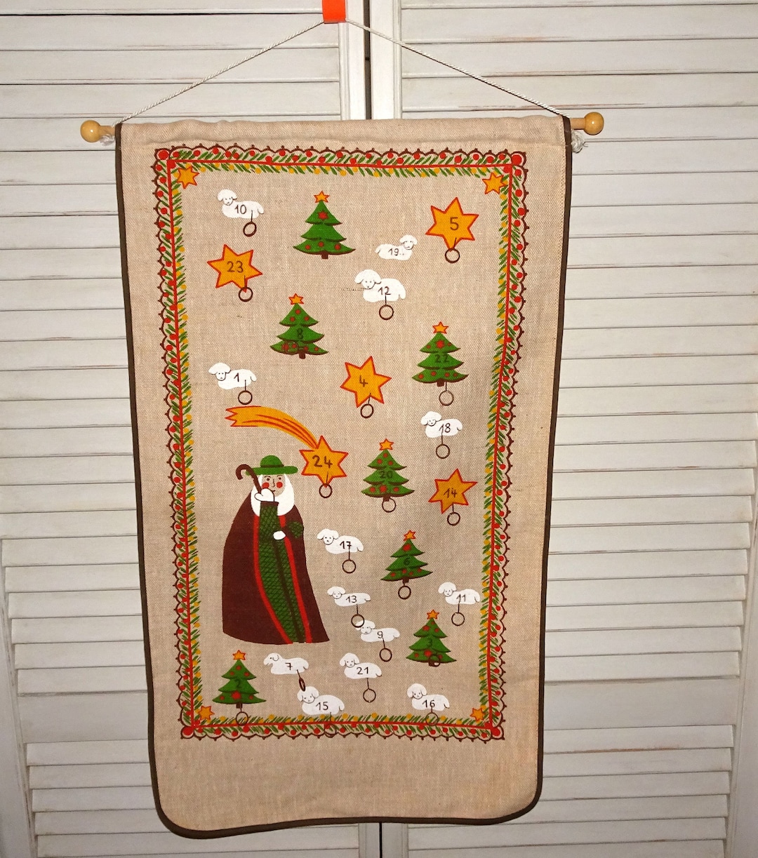 70s-jute-advent-calendar-green-wall-advent-calendar-fabric-etsy