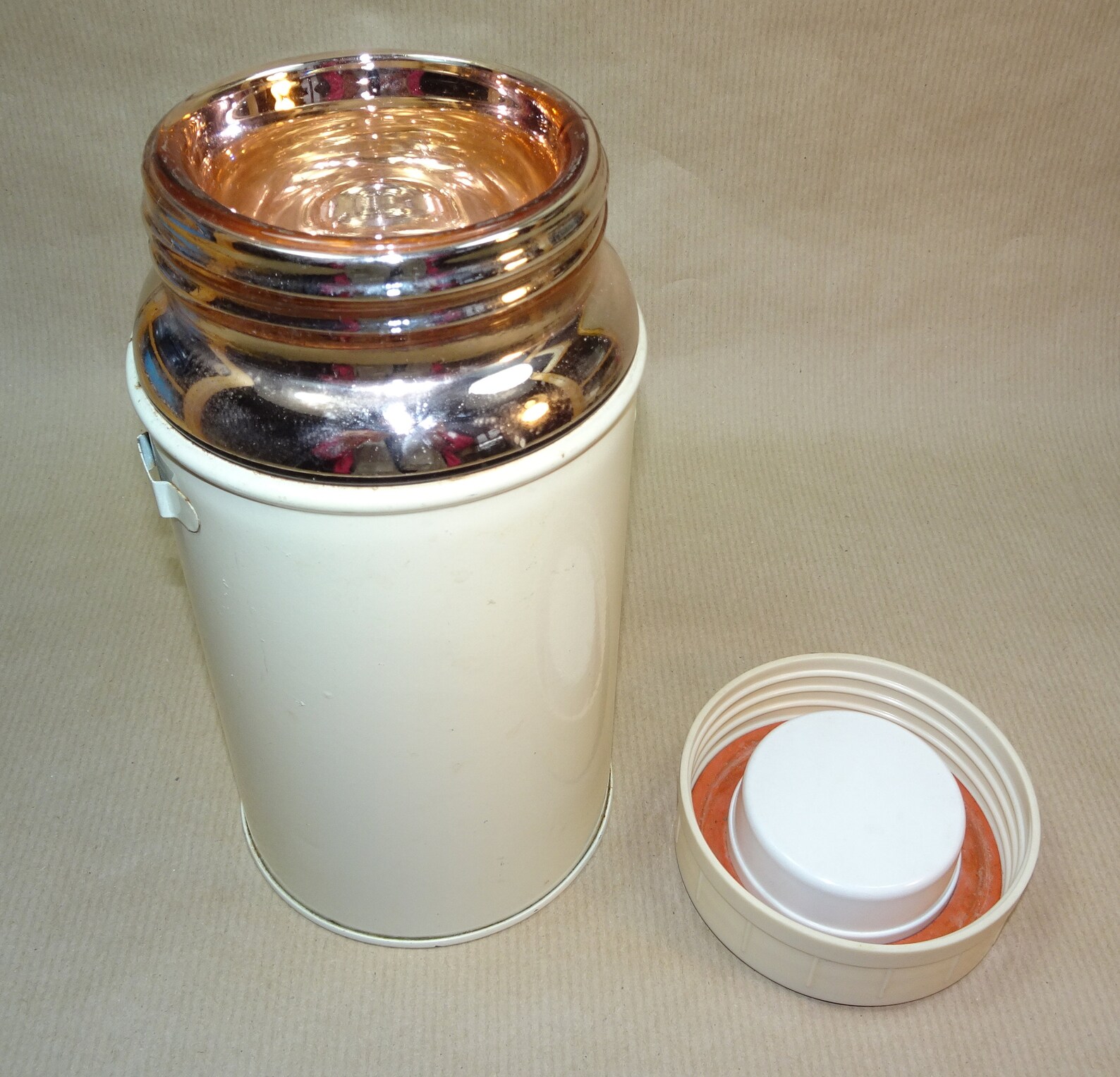 Thermos Bottle Thermos Container Glass Insert Metal Lacquered Etsy