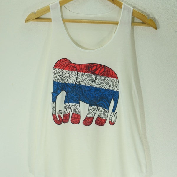 Elephant shirt Aztec shirt tank top woman