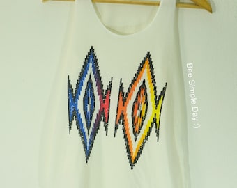 Camicia di morbidezza azteco Canotta maglia estiva