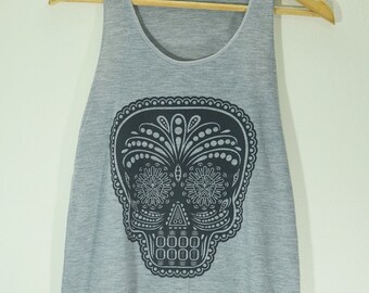 Tank Top Boho cranio Hipster Tank Top donne FitnessTop estate panno estate moda tshirt Vintage Canottiere per donna breve allenamento Yoga.