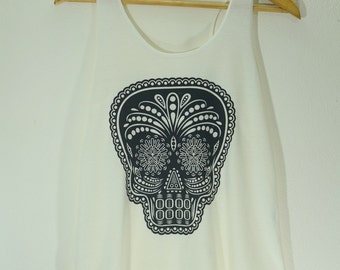 Boho cranio Hipster Canotta donna Fitness Top Estate camicia tessuto moda tshirt Vintage Canottiere per donna dono F