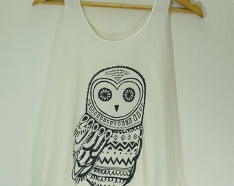 Tagliare il gufo Canotta morbidezza tessuto Tank Top Yoga camicia donna Fitness estate