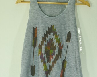 T-shirt canotta Aztec morbidezza tessuto alta qualità moda Vintage Canottiere per donna Kale breve Yoga Workout camicia Festi