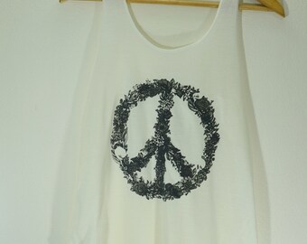 Canotta Peace Flower Canotta Camis Donna Fitness Top Per Vestiti Da Spiaggia Regalo Maglietta Alla Moda Estiva Canotta Maglietta Pantaloncini Pantaloni Jeans Yoga.