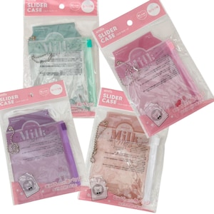 Bolsa transparente para acessórios, caixa de leite, kawaii, lindo, charmoso, para exibição, brinquedos e bugigangas, SOMENTE BOLSA