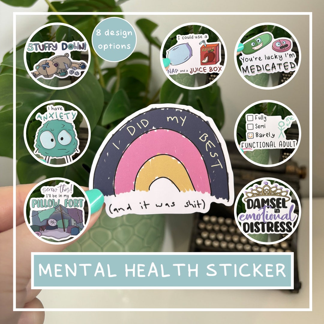 Stickers Are Better Than Therapy Funny Mental Health Vinyl Stickers - Etsy