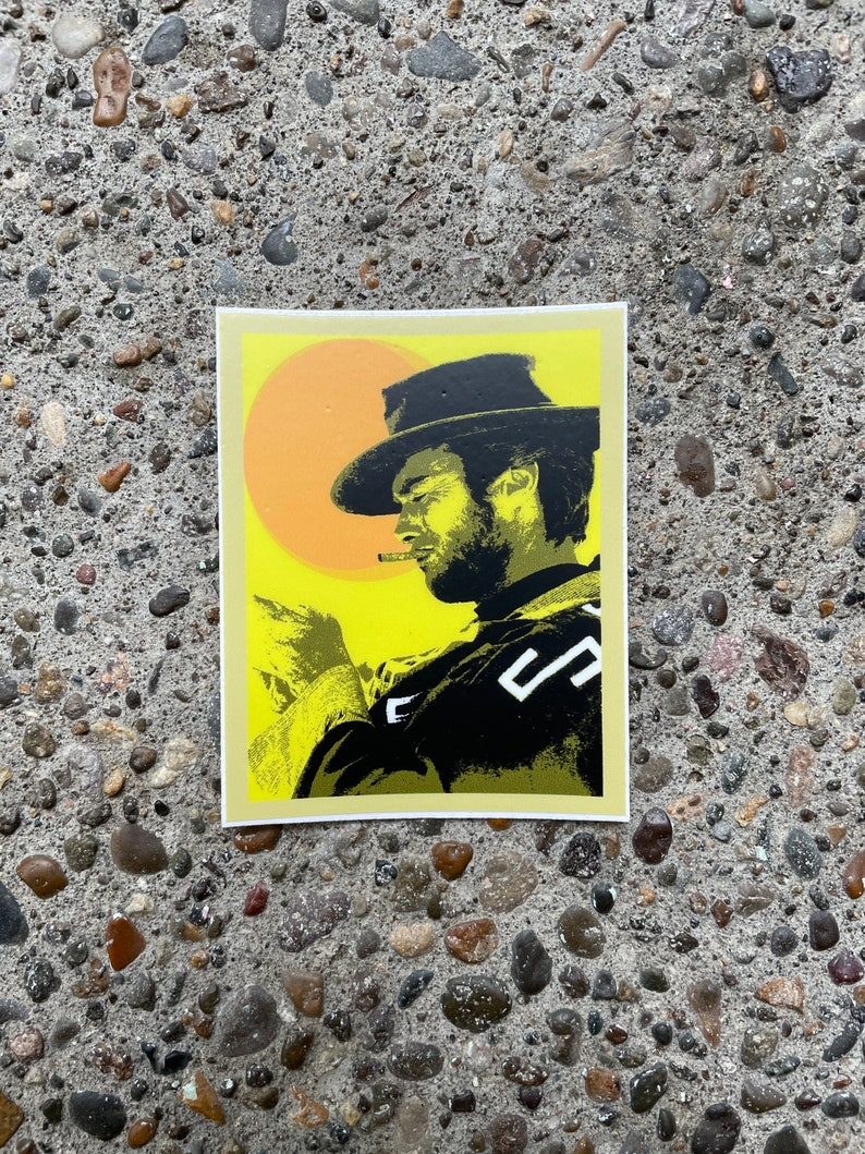 Clint Eastwood Man with no name sticker / the good, the bad, and the ugly / spaghetti western / vinyl sticker / sergio leone / horror art 