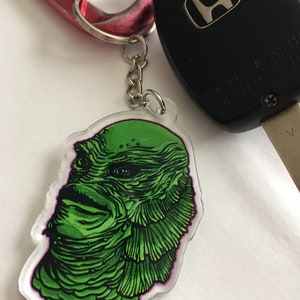 Creature from the black lagoon acrylic keychain / universal monsters / Dracula / Frankenstein / charm / enamel pin / wolfman / boris Karloff
