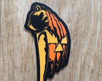 Halloween Micheal Myers sticker / pumpkin / slasher / horror fan / horror pin
