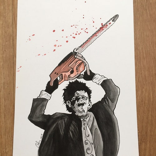 Texas chainsaw massacre 2 leatherface Original art retailer / horror art / horror print / slasher /