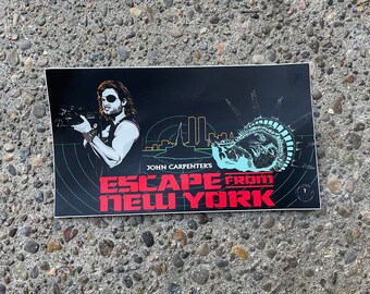 Escape from New York bumper sticker / John carpenter / snake plissken / Kurt Russell / sci fi / horror / synth soundtrack