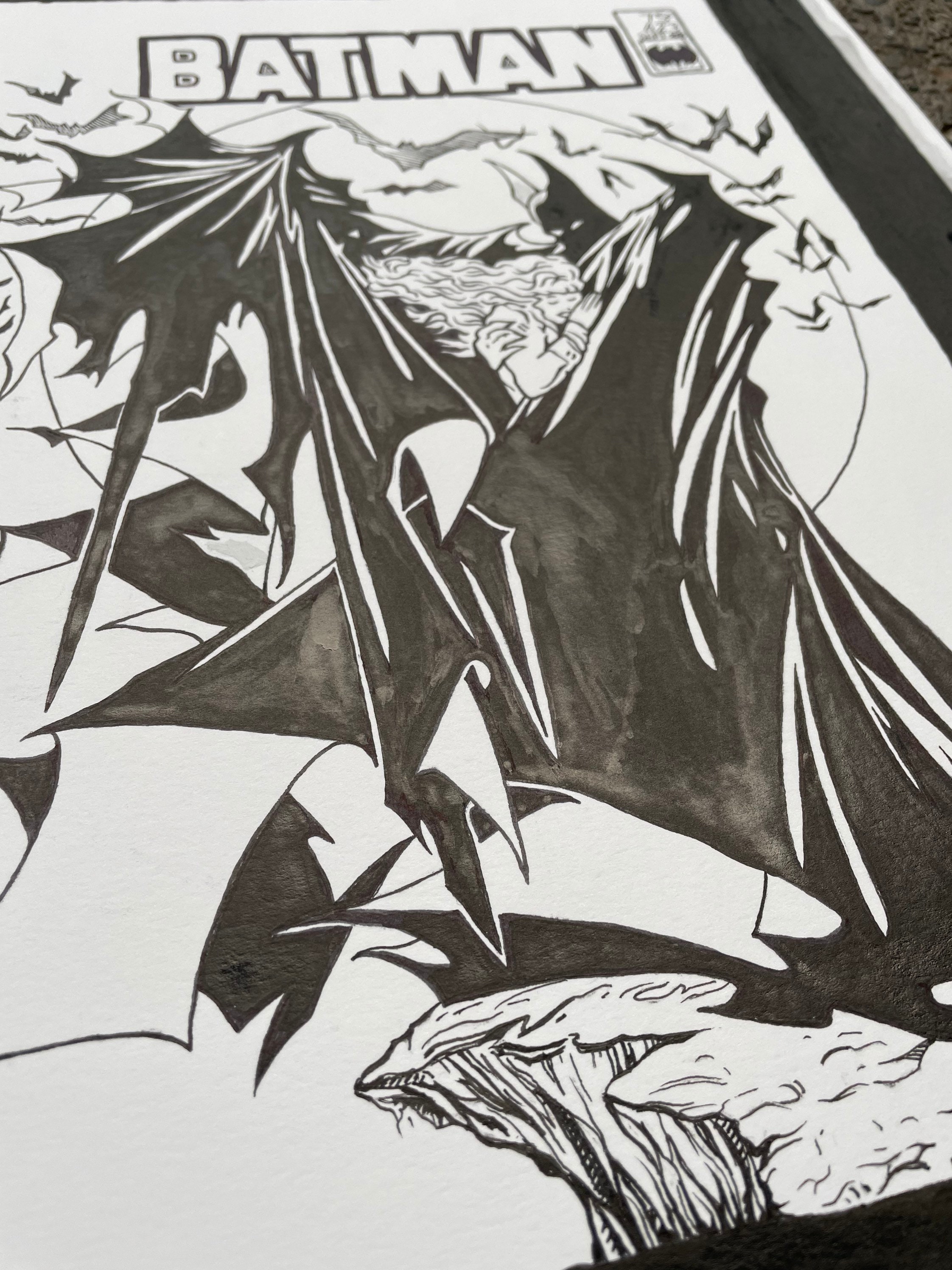 Batman 423 Original Art Comic Cover Recreation / Fan Art / Dark Knight ...