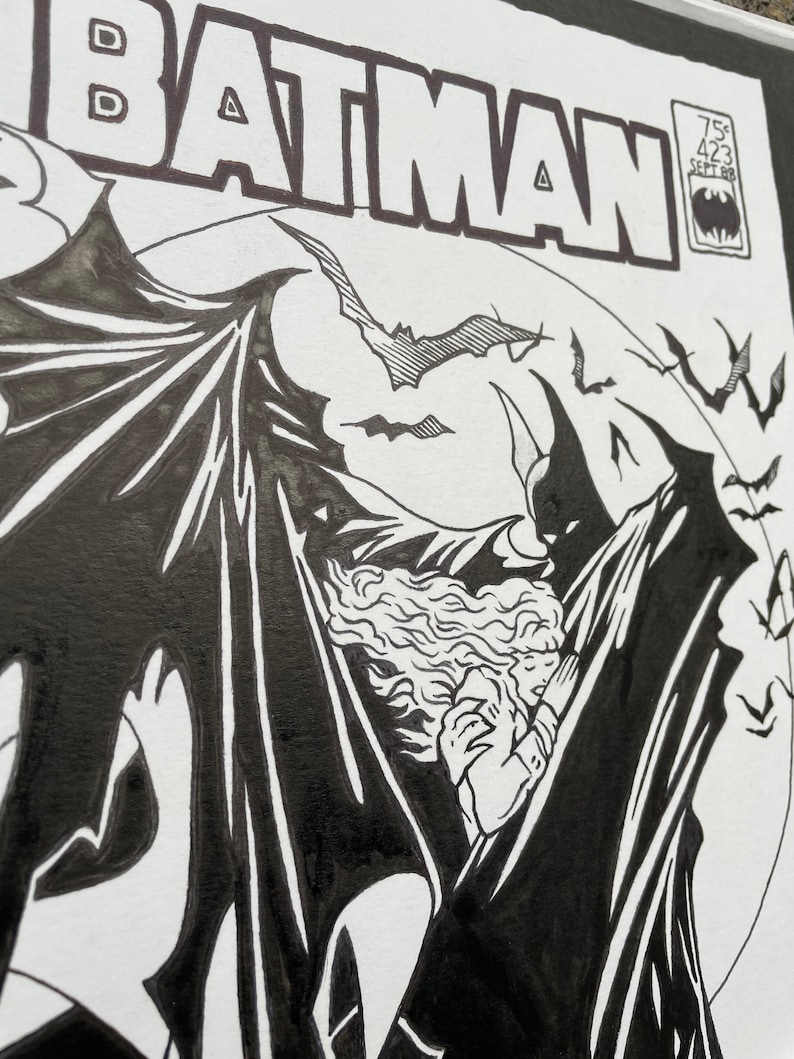 Batman 423 Original Art Comic Cover Recreation / Fan Art / Dark Knight ...