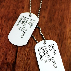 Dog Tags (Silver Anodized Aluminum)