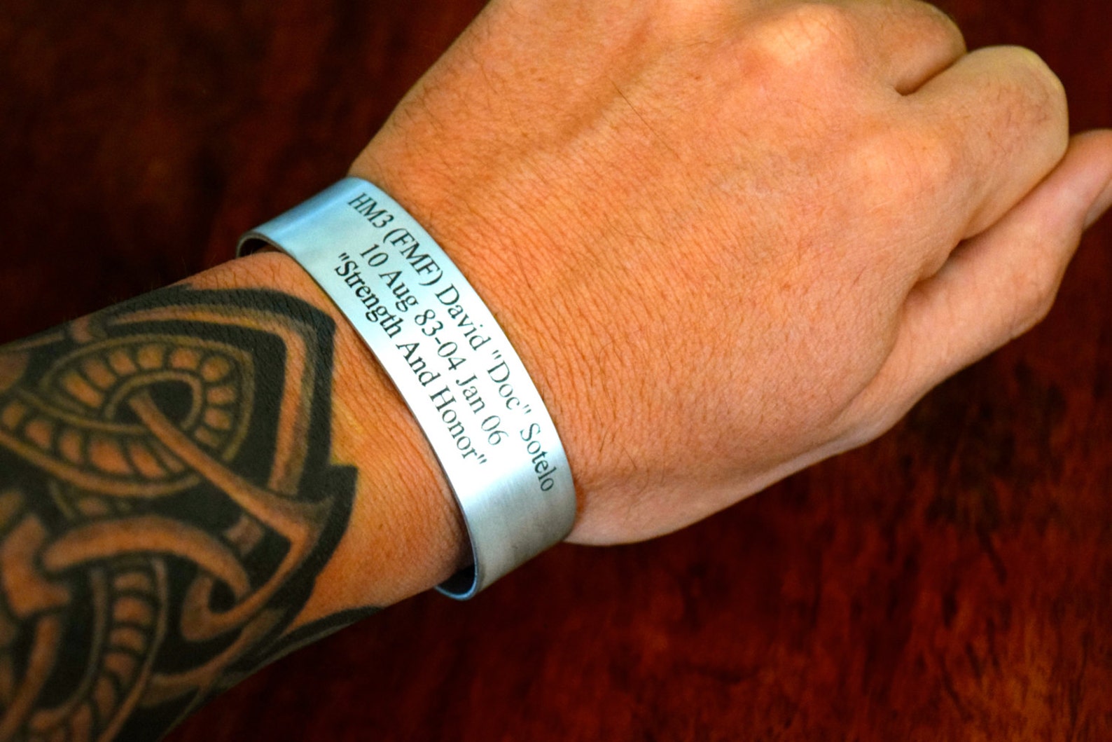 Memorial Bracelet silver Anodized Aluminum in Memory of Etsy