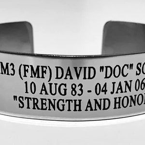 High polished stainless steel memorial bracelet