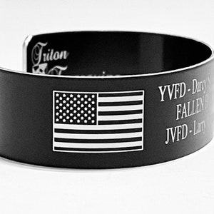 Black Memorial Bracelet Customize your own KIA Bracelet / Remembrance Bracelet / Loss of Child / Loss of Loved One / Triton Engraving image 10