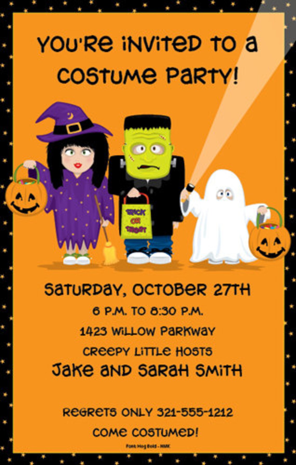 Trick or Treaters Halloween Party Invitation Family Kids Etsy UK
