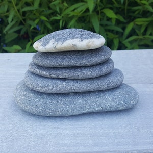 Natural Beach Stone Stack -Beautiful Sea Stones -Zen Stones -Beach Stone -Stack Large Stones -Zen Decor -Stacking Stones
