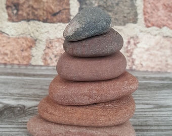 Natural Beach Stone Stack -Triangular Sea Stones -Zen Stones -Beach Stone -Stack Sea Stones -Zen Decor