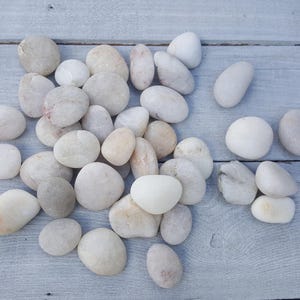 38 piedras de playa blanca - Piedras para bodas - Piedras de los deseos - Libro de visitas para bodas - Piedra para acuario - Piedra de cuarzo blanco