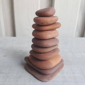 Natural Beach Stone Stack -Triangular Sea Stones -Zen Stones -Beach Stone -Stack Large Stones -Zen Decor
