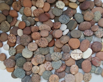 Round Sea Stones -Bulk 200 pcs Small-Baltic Beach Stones-Sea Pebbles