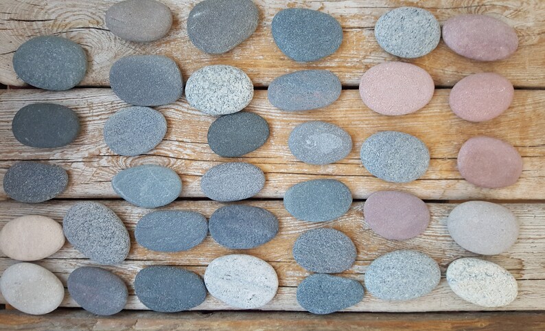 Oval Shape Rocks Oval Shaped Beach Rocks -35 Large Sea Stones- Beach Stones- Wedding ...