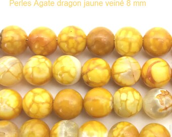 pourpre lâche,38cm 8 mm Perles pierres précieuses agate veines
