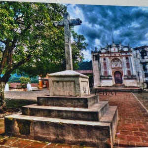 12x18 HDR photo in Guatemala  photo Church in Guatemala Antigua Guatemala Print Antigua Guatemala Guatemalan Church