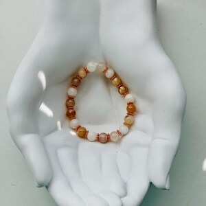Emotional Balance/ Inner Peace bracelet with Flower Agate and Moonstone