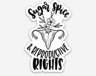 Reproductive Rights Vinyl Sticker, Feminist Sticker, Feminist Decal, Equal Rights Decal, Pro Choice Sticker, Pro Choice Decal