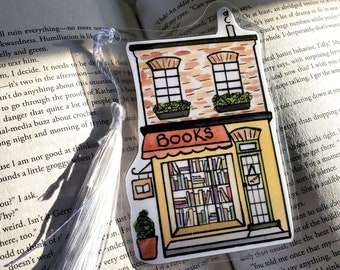 Location Bookmark Bookstore - bookmark painting handmade bookstore read books library bookish watercolor laminated bookmarks location