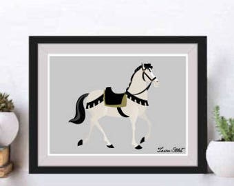 Disney Horse Samson Poster/Print - horses samson sleeping beauty aurora disney poster art decor kids gift nursery wall art
