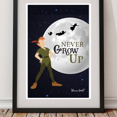 Disney's Peter Pan Poster/print Minimalist Peter Wendy | Etsy