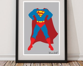 You/'re My Kryptonite! Sexy Superman PinUp Drag Artwork Print Giclee Art