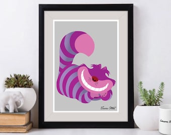 Disney Cheshire Cat Poster/Print - cats disney cheshire alice in wonderland were all mad here cheshire cat meow kitty poster art decor