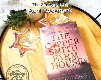 April Staying in Club Bookmark - bookmark bookish bookclub stayin homebody book art read art book accessory