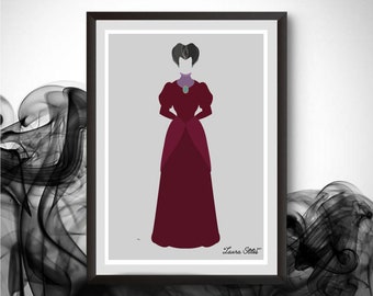 Disney Villain Madame Tremaine Poster/Print - minimalist ugly stepmother cinderella treamaine mean evil mother dress poster art decor